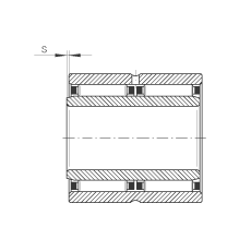 滾針軸承 NAO30X45X26-ZW-ASR1, 無擋邊，雙列