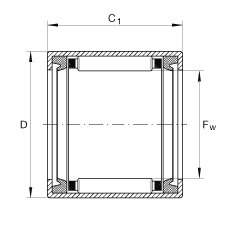 開(kāi)式?jīng)_壓外圈滾針軸承 SCE810-PP, 雙側(cè)唇密封，根據(jù) ABMA 18.2 - 1982，英制