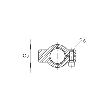 液壓桿端軸承 GIHNRK110-LO, 根據(jù) DIN ISO 12 240-4 標(biāo)準(zhǔn)，帶右旋螺紋夾緊裝置，需維護(hù)