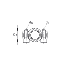 液壓桿端軸承 GIHNRK12-LO, 根據(jù) DIN ISO 12 240-4 標(biāo)準(zhǔn)，帶右旋螺紋夾緊裝置，需維護(hù)