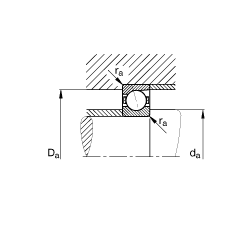 主軸軸承 B7214-E-T-P4S, 調(diào)節(jié)，成對或單元安裝，接觸角 α = 25°，限制公差