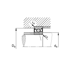 主軸軸承 HSS7002-C-T-P4S, 調(diào)節(jié)，成對安裝，接觸角 α = 15°，兩側(cè)唇密封，非接觸，加嚴公差