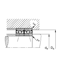 主軸軸承 HSS7002-C-T-P4S, 調(diào)節(jié)，成對安裝，接觸角 α = 15°，兩側(cè)唇密封，非接觸，加嚴公差