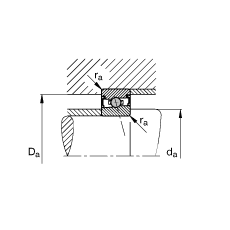 主軸軸承 HCS71926-E-T-P4S, 調(diào)節(jié)，成對或單元安裝，接觸角 α = 25°，兩側(cè)唇密封，非接觸，限制公差