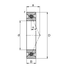 主軸軸承 HC71926-E-T-P4S, 調(diào)節(jié)，成對或單元安裝，接觸角 α = 25°，陶瓷球，限制公差