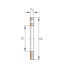 推力墊圈 EGW48-E40-B, 推力墊圈，免維護(hù)，帶銅襯