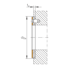 推力墊圈 EGW48-E40-B, 推力墊圈，免維護(hù)，帶銅襯