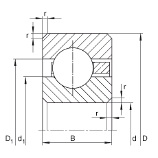 薄截面軸承 CSCC050, 深溝球軸承，類型C，運(yùn)行溫度 -54°C 到 +120°C