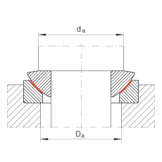 推力關(guān)節(jié)軸承 GE340-AW, 根據(jù) DIN ISO 12 240-3 標準，免維護