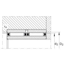 滾針軸承 NAO30X45X26-ZW-ASR1, 無擋邊，雙列